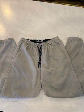 Hurley Light Gray Men's Joggers with Drawstring Waist